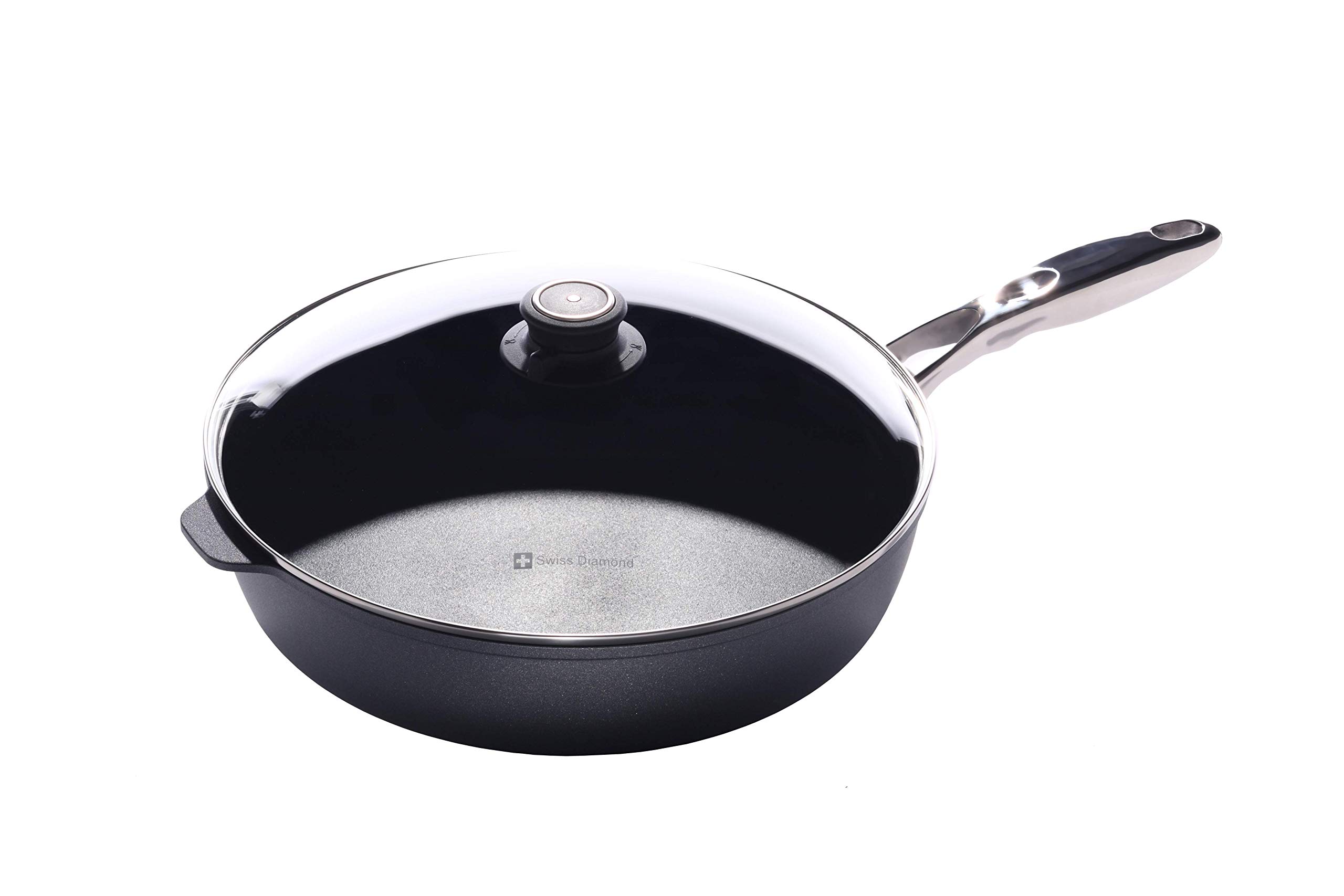 Dishwasher and Oven Safe 12.5 Inch Nonstick Saute Pan with Lid