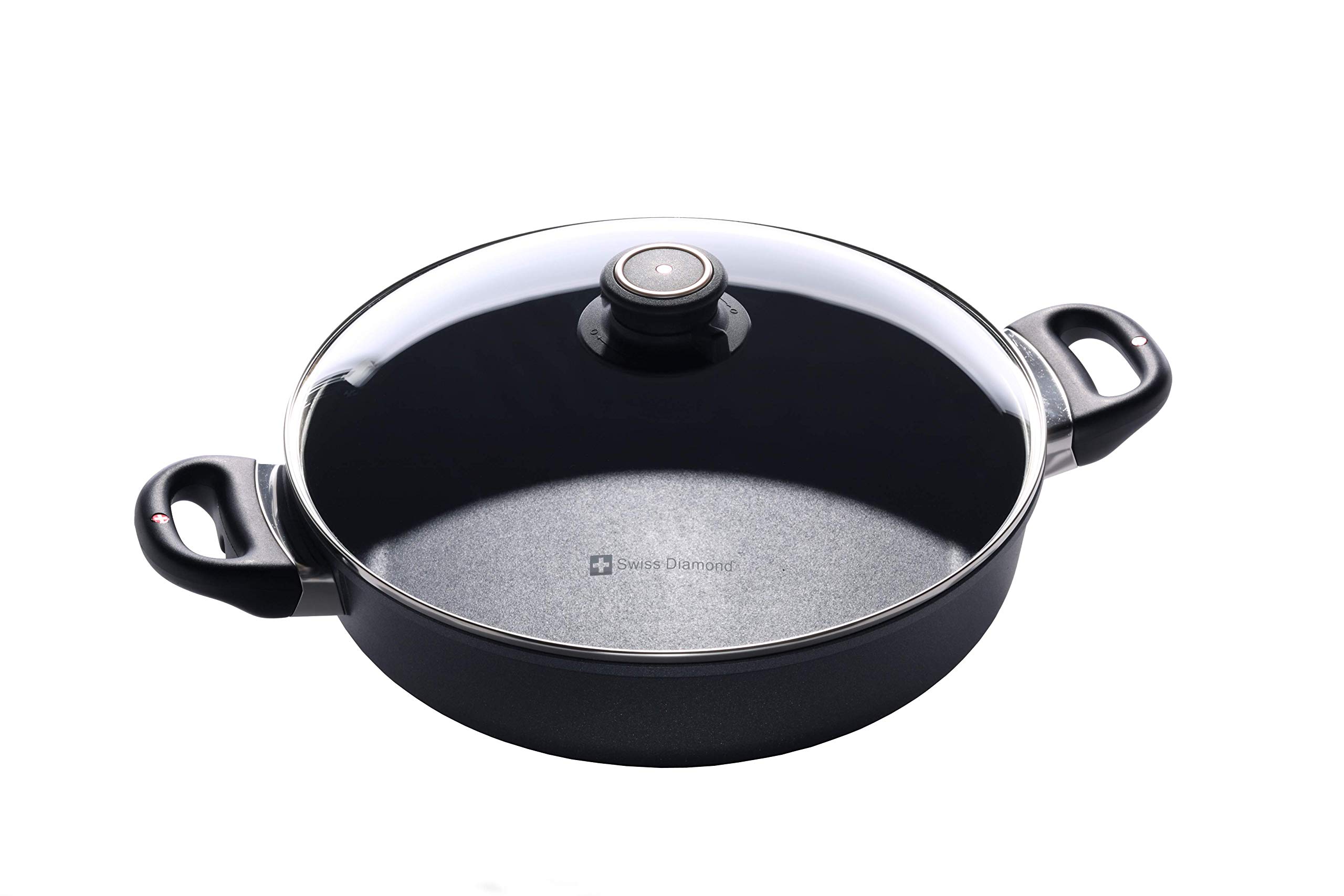 Swiss Diamond 11cm Induction Nonstick Sauteuse with Lid, Dishwasher & Oven Safe, Grey